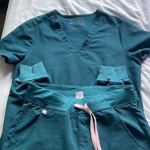 FIGS SCRUB PAIR CARRIBEAN BLUE